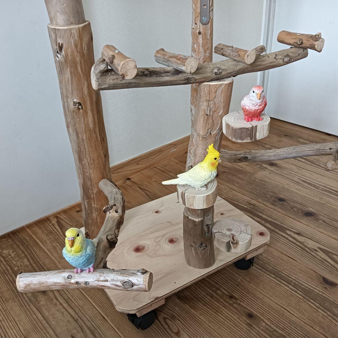 な バードアスレチックジム大型 天然木 自然木 流木 インコ おもちゃ