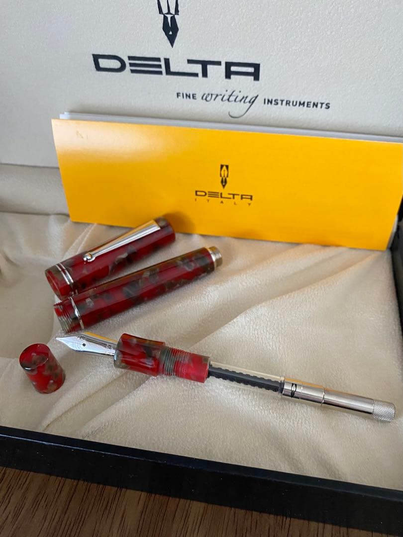 デルタ DELTA ジャーナルコレクション 万年筆 M字 マーブルレッド軸