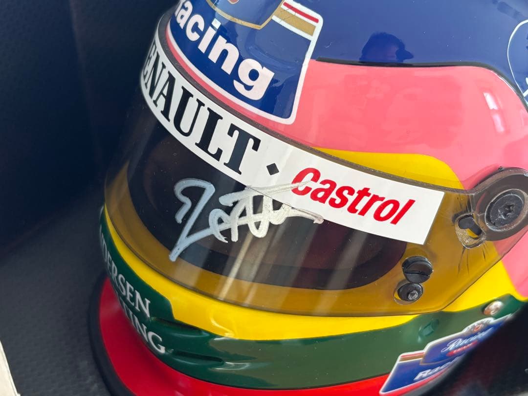 直筆サイン入り J.ヴィルヌーヴ 1/2 ウィリアムズ ヘルメット