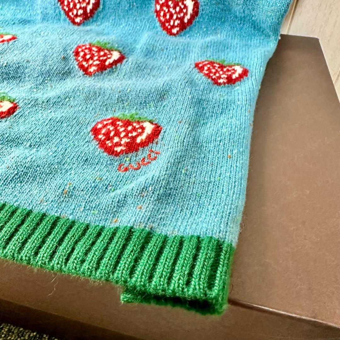 GUCCI グッチ 犬猫 ペット用服 ニット セーター イチゴ柄 Lサイズ