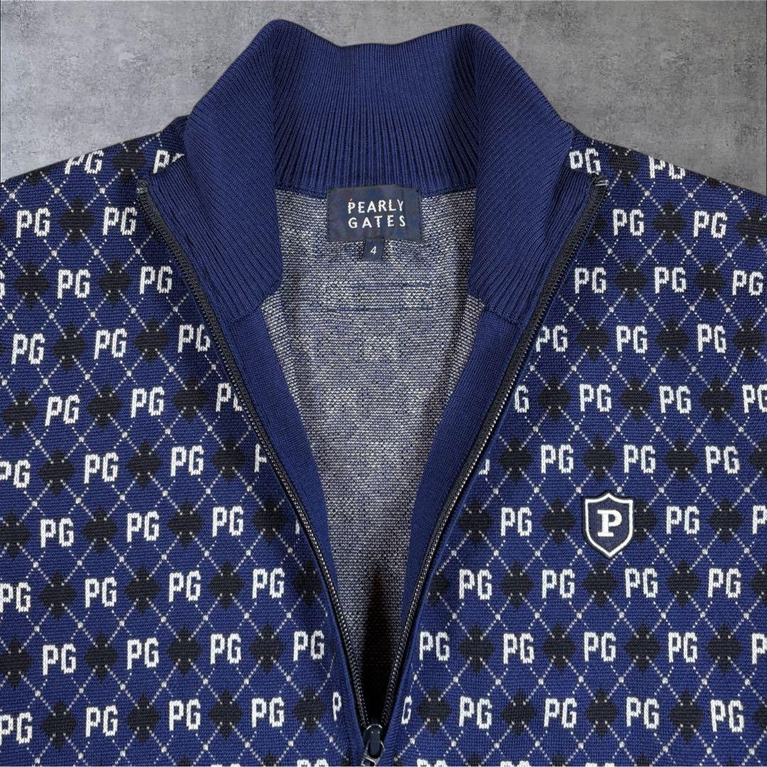 極美品 PEARLY GATES ゴルフ パーリーゲイツ ジップ ニット