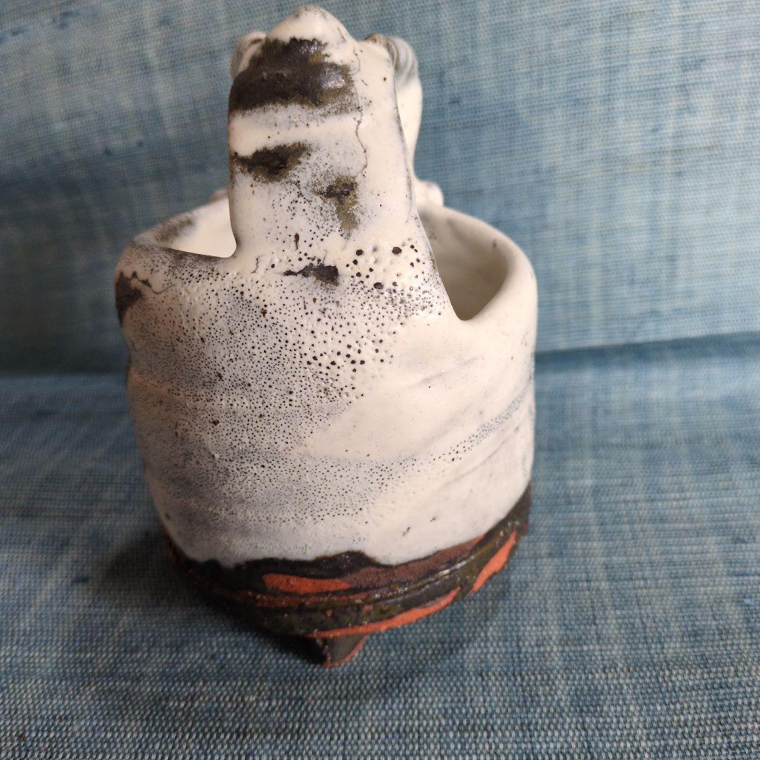 萩焼　羊頭水差し