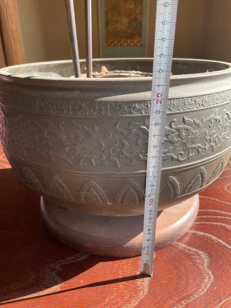 美品　骨董品　100年前　鉄製 火鉢 2個セット　直径30センチ