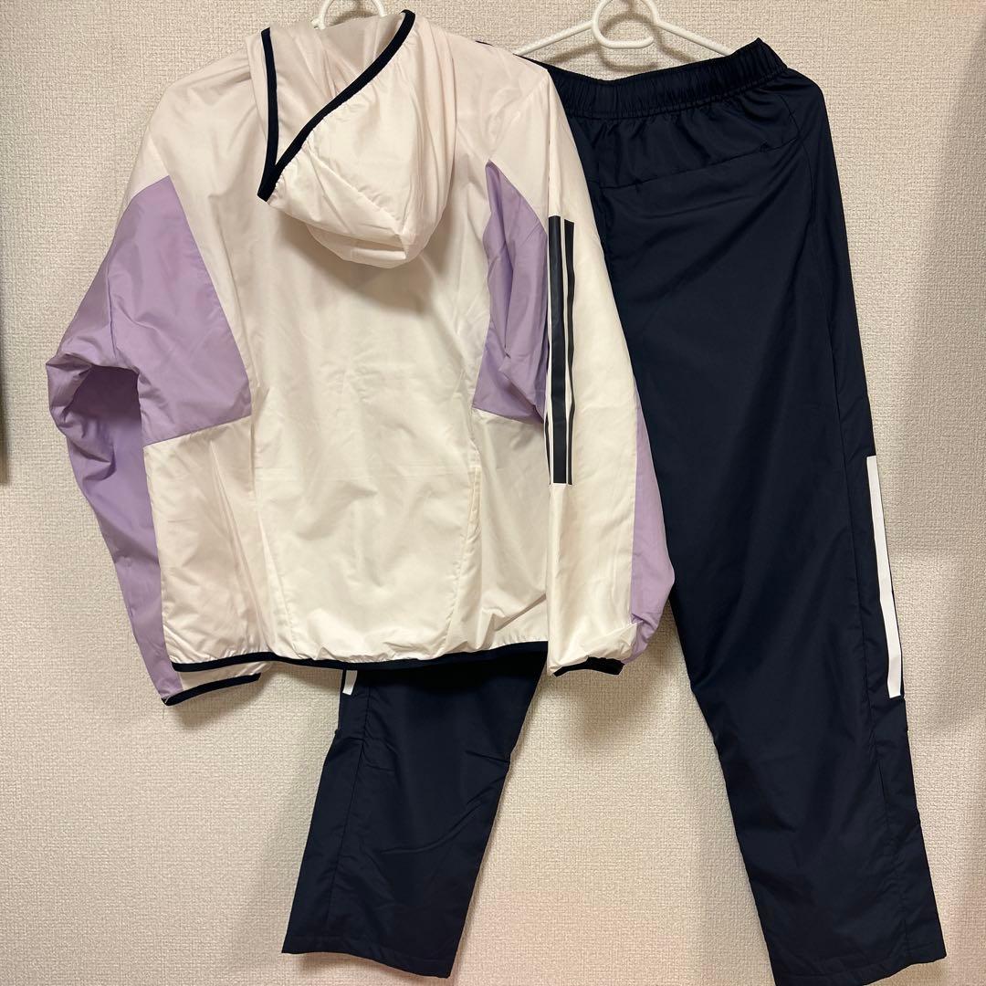 adidas ジャージ上下セット ホワイト/パープル/ネイビー