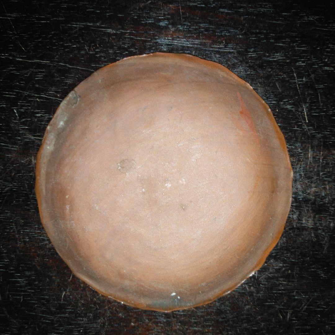 NO639 備前焼　煎餅皿　絵備前　古備前　宝尽くし文様　幕末～明治　5枚組