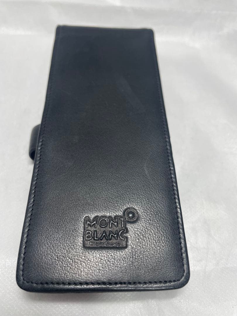モンブラン　MONTBLANC ペンケース レザー　ブラック　3本差し