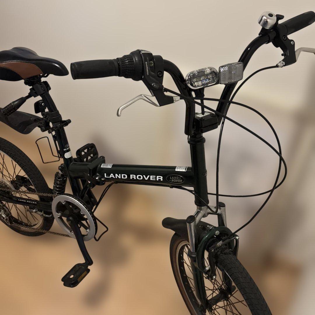 ランドローバー 自転車 ミニチャ チャリンコ ダークグリーン 泥除けLED