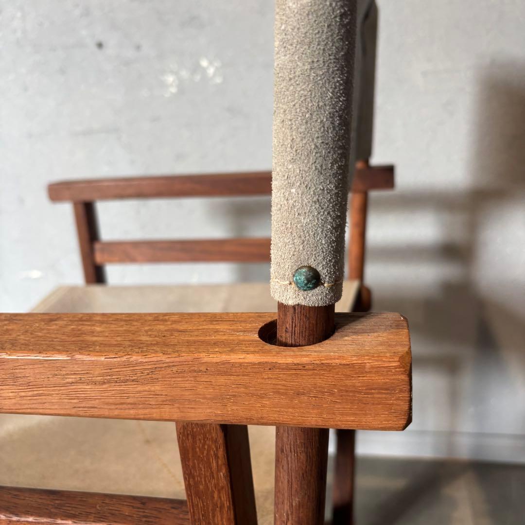 ディレクターチェア　革張り　グレー　オーストラリア