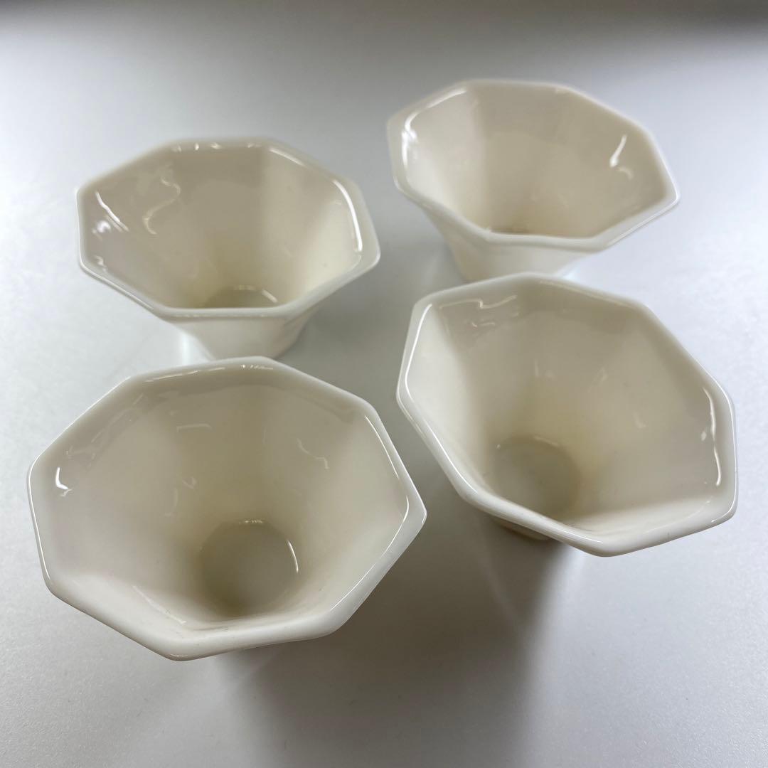 専用　中国清時代　徳化窯煎茶碗4客　口径7.8㎝　東Y6-1118☆2Fトヒコ