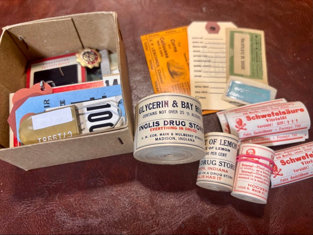 ビンテージ紙モノ ファーマシーBOXin紙モノ