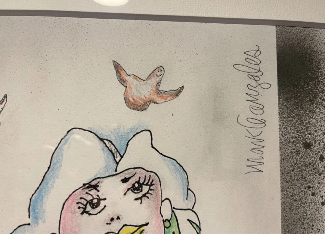 markgonzales マークゴンザレス アート 原画 スプレー 額入 サイン