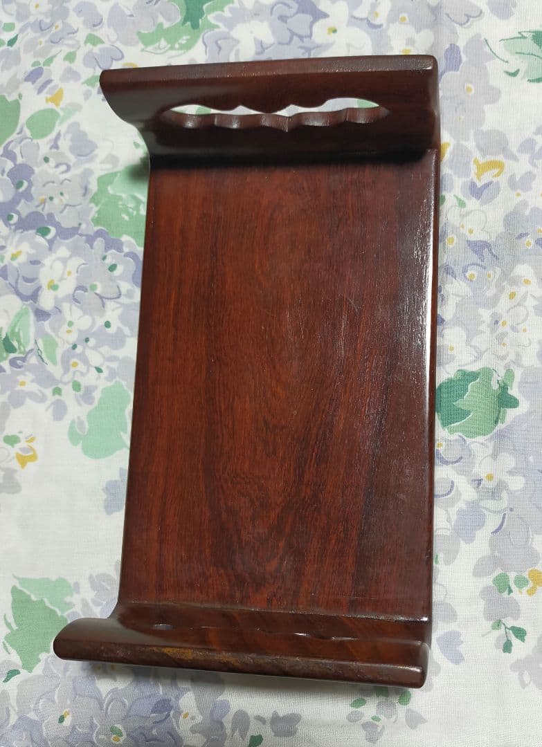 セール✨中国美術工芸品　唐木　天然木ミニ花台　2点セット