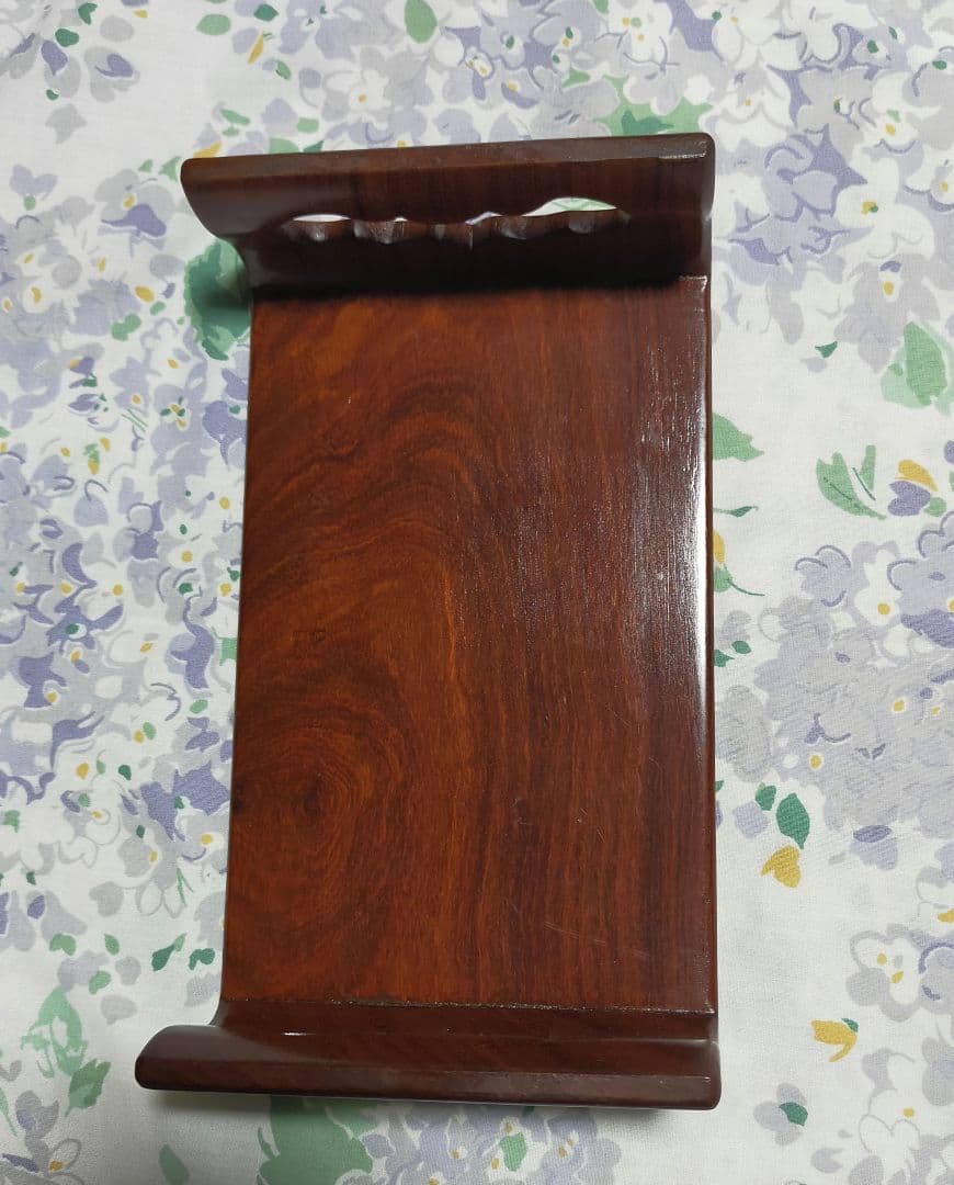 セール✨中国美術工芸品　唐木　天然木ミニ花台　2点セット