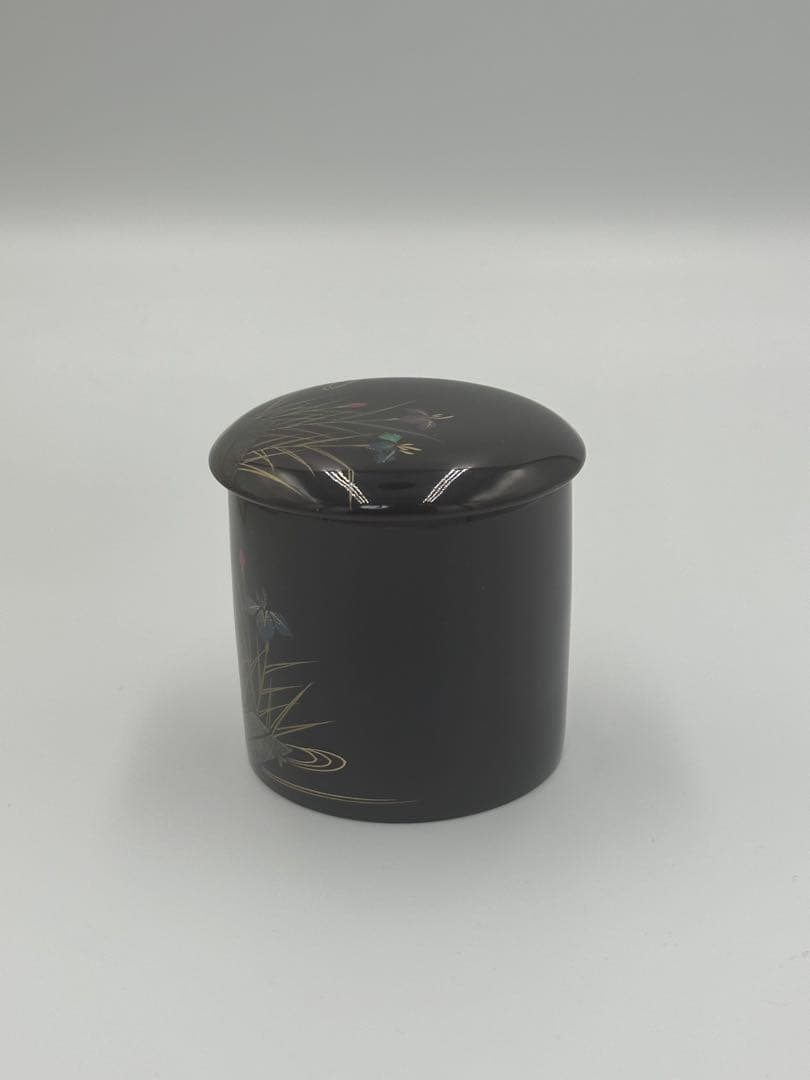 八ツ橋蒔絵　金輪寺　棗　松峰作　茶道具