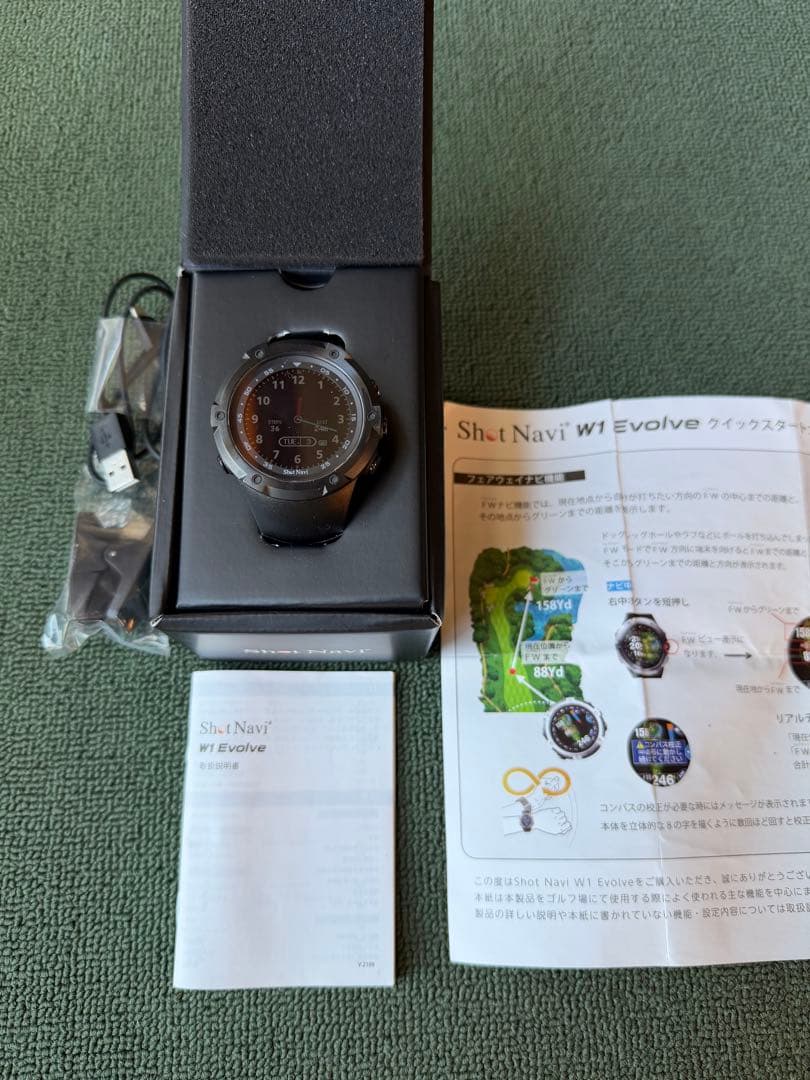 Shot Navi W1 Evolve ブラック ゴルフGPSウォッチ
