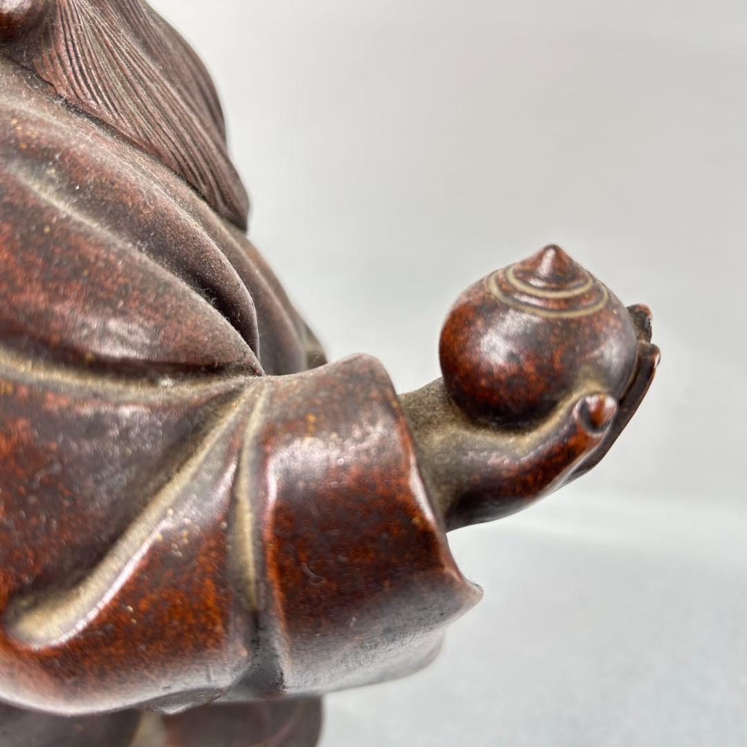 桃蹊堂造 福禄寿 約18cm 七福神 縁起物 伝統工芸品 置物
