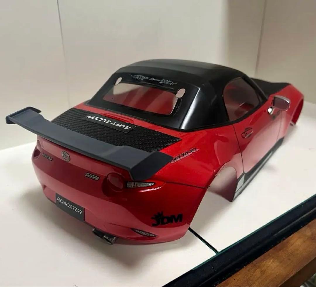 ラジコン 1/10 タミヤXB マツダ ロードスター レッドボディとタイヤセット
