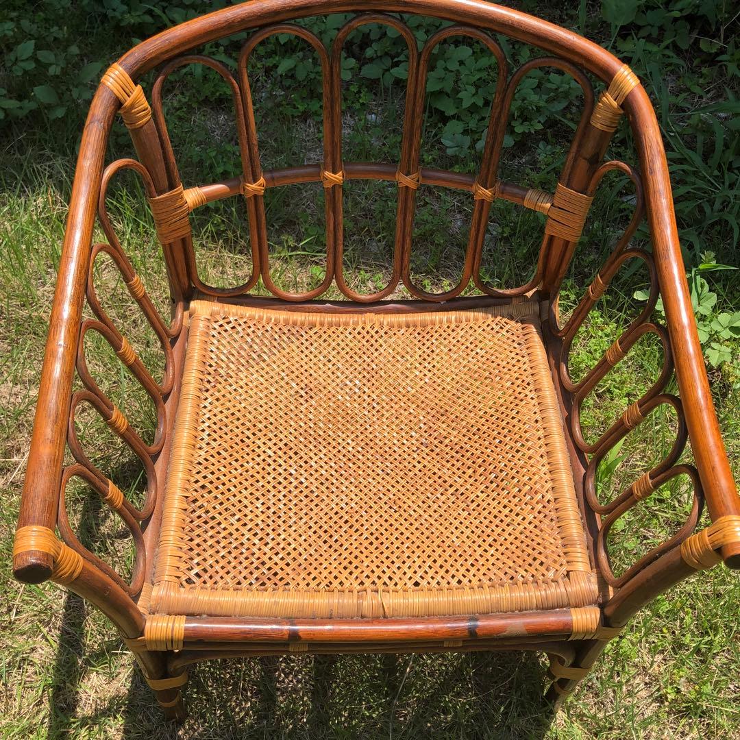 こ*ぶ様 【古家具】maruni Hiroshima 藤椅子　送料込み匿名配送