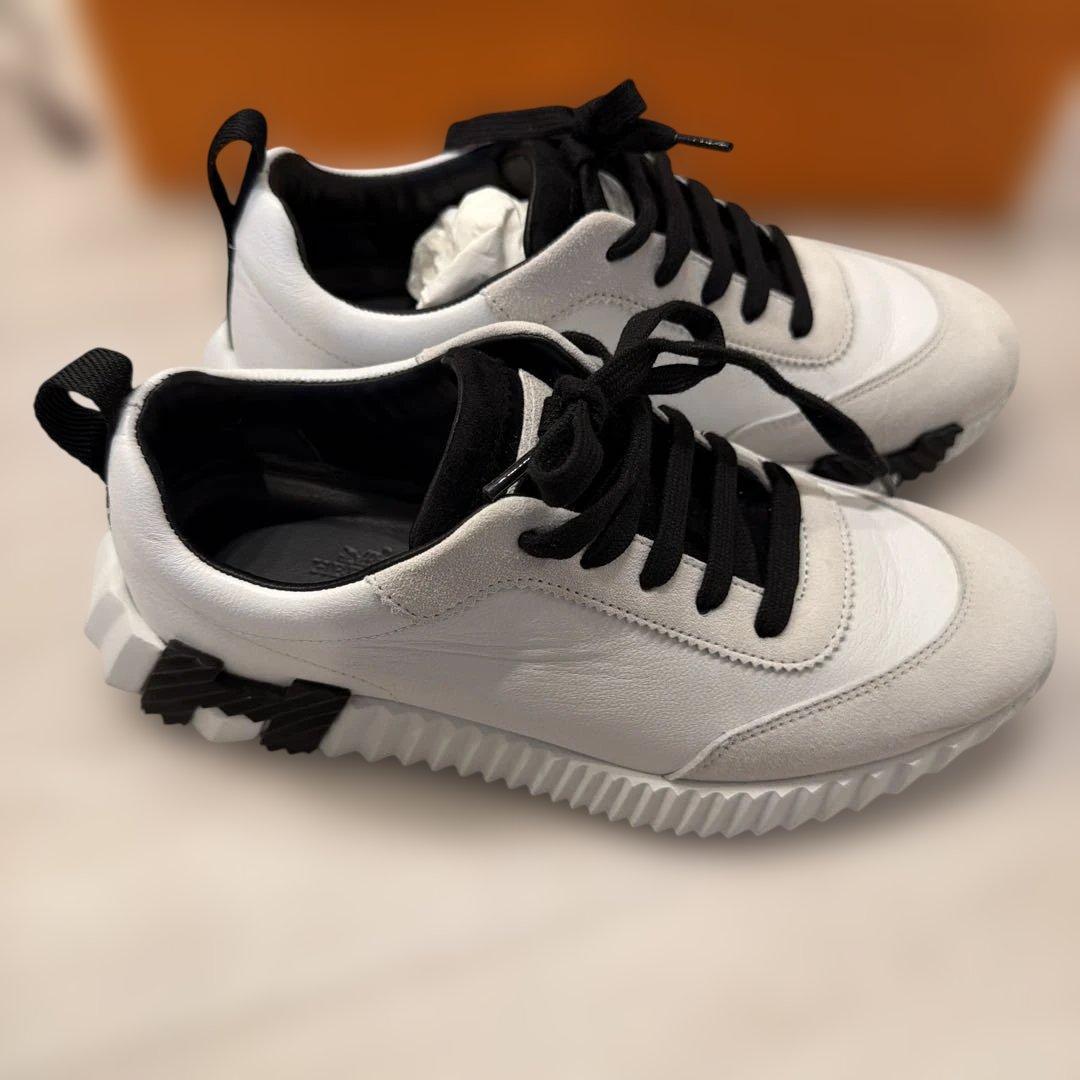 Hermès ホワイトレザー スニーカー　バウンシング 26.5