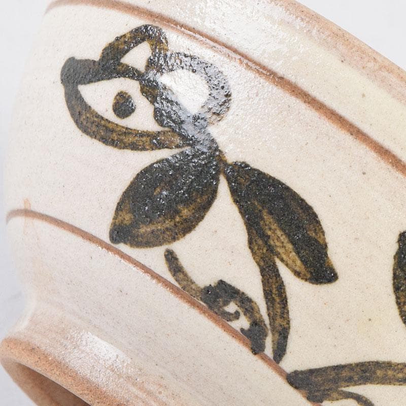 韓国人間国宝　李殷九　粉青刷毛目鐵彩茶碗　六客　共箱　V　R9132