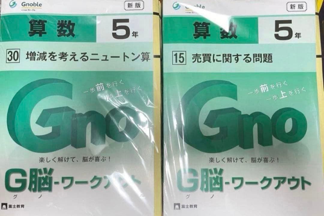 新版❣️未使用　⑳-5 グノーブル　5年グノワークアウト算数　30冊セット