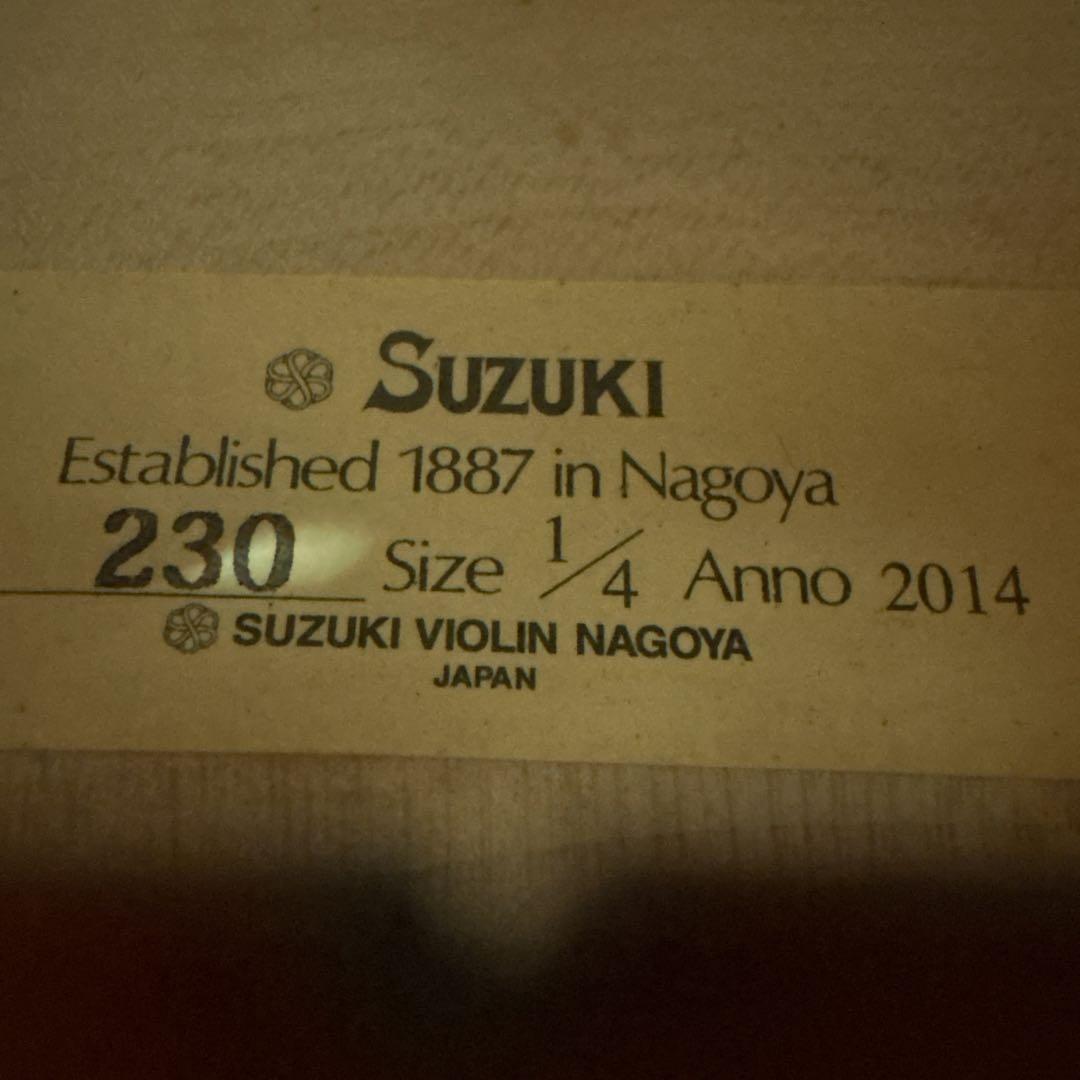 ✨良品✨ SUZUKI スズキ No.230 バイオリン 1/4サイズ 2014