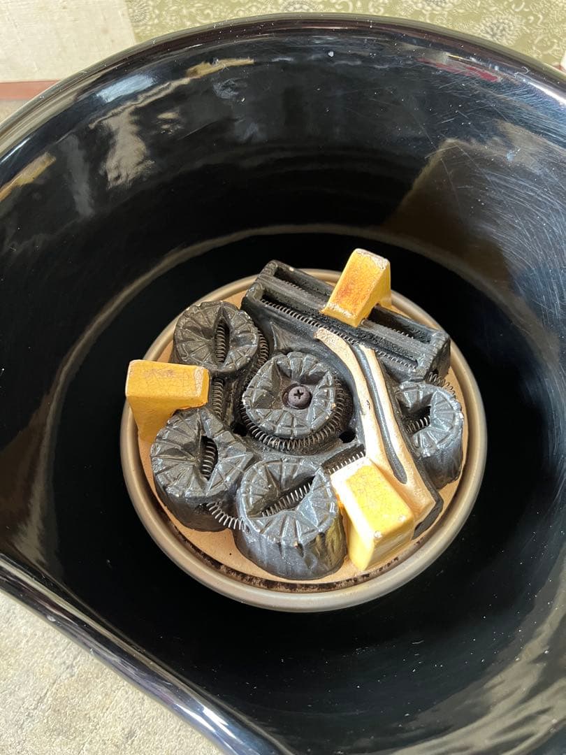 鶴首釜　釜師　藤兵衛　風炉型電熱器セット　茶道具　茶釜