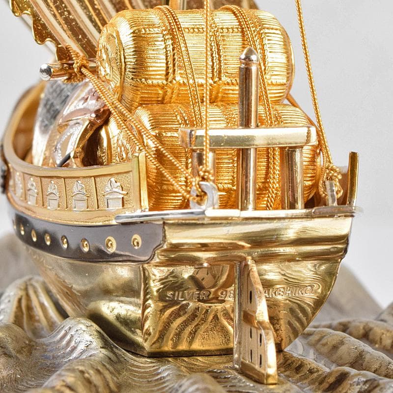 関武比古造　銀製　SILVER985刻印　宝船　約96g　Y　R9116B