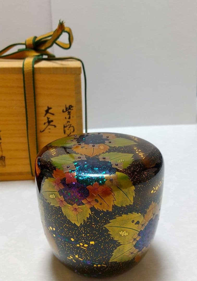 茶道具  棗  寿斉  紫陽花 蒔絵
