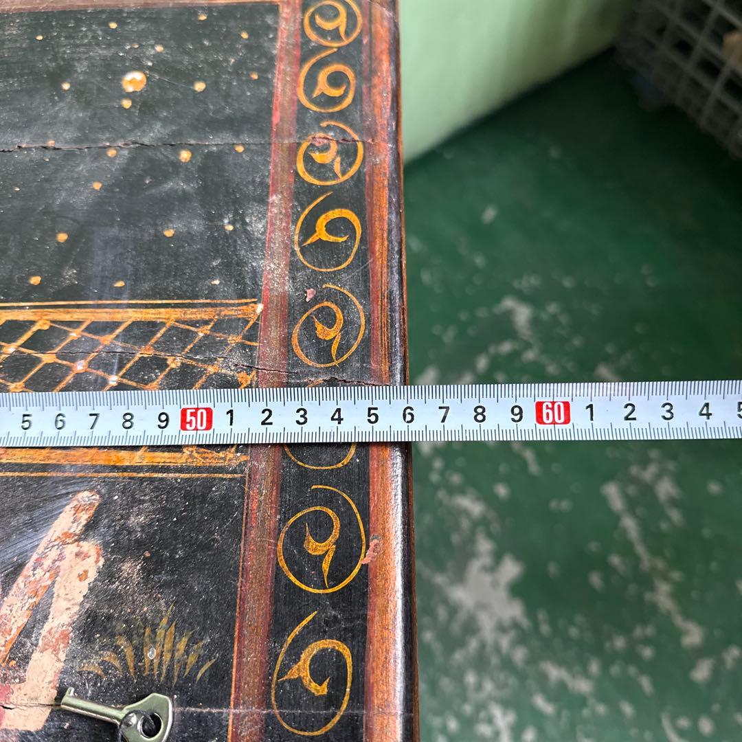 k*u様 ★インド 手描き装飾の木製タンス キャビネット 家具 アンティーク 格