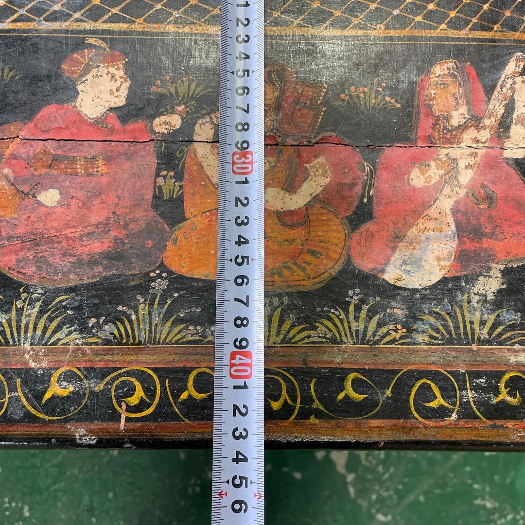 k*u様 ★インド 手描き装飾の木製タンス キャビネット 家具 アンティーク 格