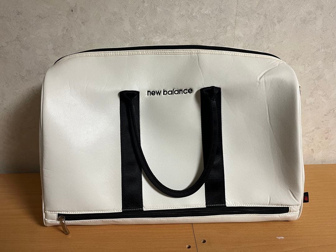 美品new balance ゴルフボストンバッグ ホワイト