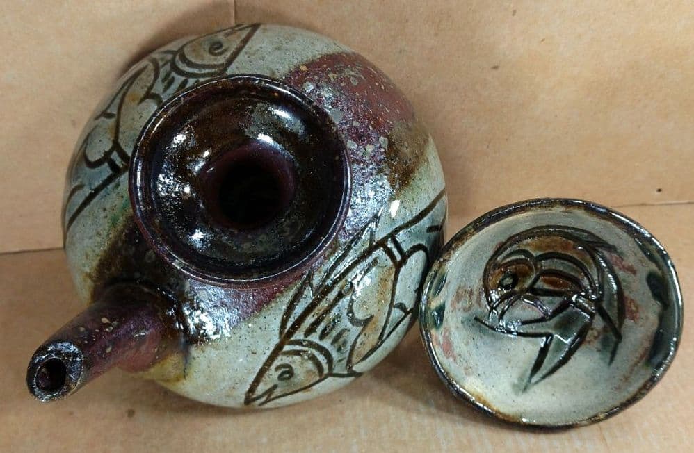 【本物保証】金城次郎 壷屋焼 酒器(カラカラ,ぐい呑) 共箱 栞 人間国宝 美品