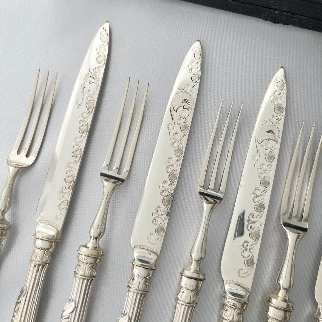 【Hamilton Laidlaw & Co 】アールヌーボー ナイフ/フォーク