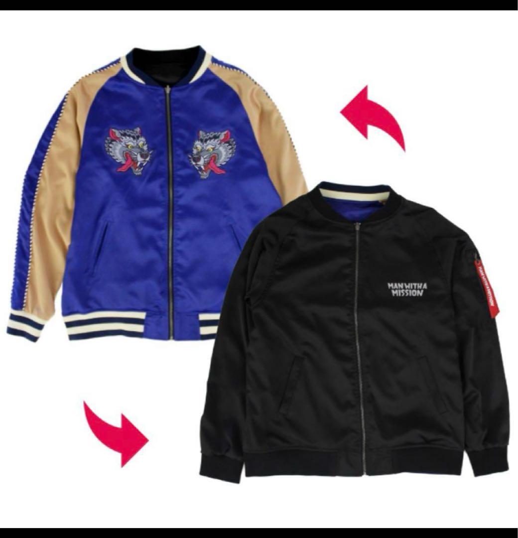 MAN WITH A MISSION スカジャン ネイビー Mサイズ