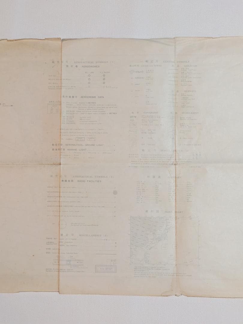 航空路図 日本中部（鹿児島-仙台）