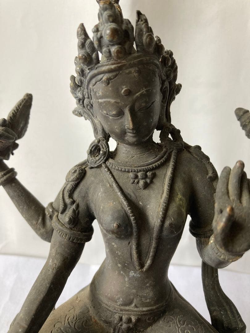 古仏像，古銅製，清時代。