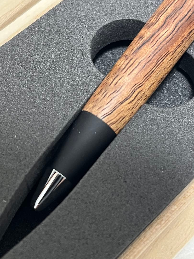 野原工芸 ハワイアンコアカーリー ボールペン　ロータリー SANZO シルバー