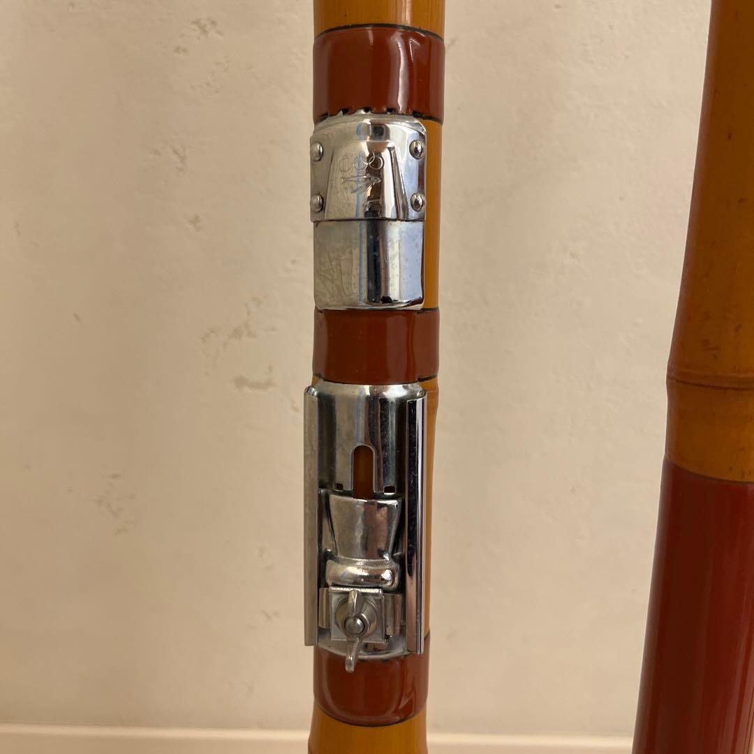 石鯛和竿　竿敏作　３本半継ぎ竹竿　石鯛竿