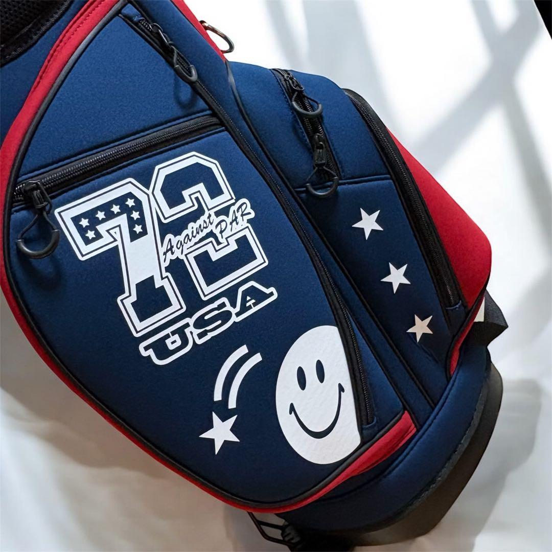 新素材　ブルーティーゴルフ キャディバッグ ストレッチ スタンドキャディバック