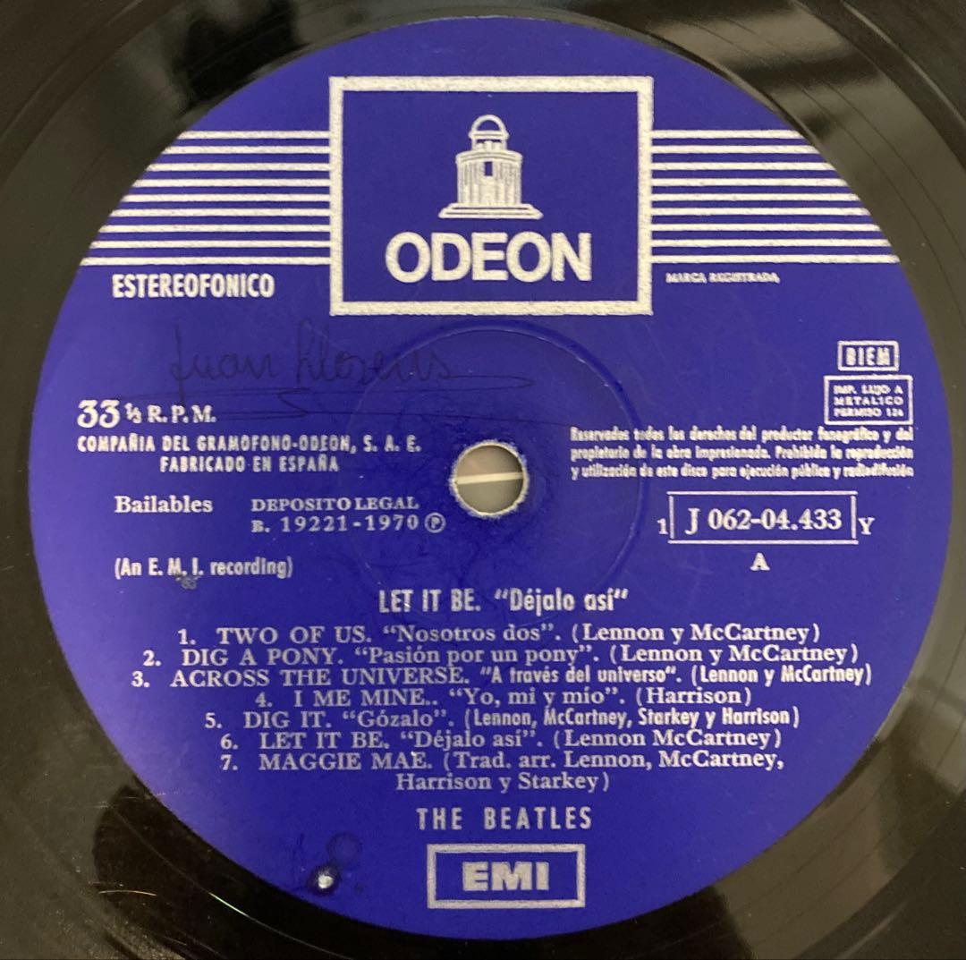稀少スペインオリジナル1stレットイットビーBeatlesビートルズレコード