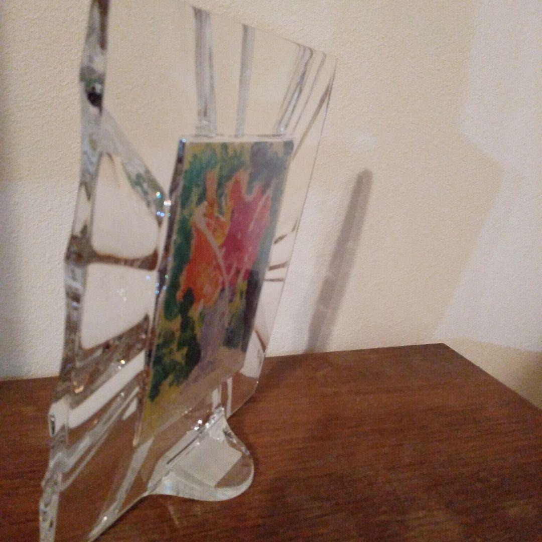 クリスタルローズ、薔薇のガラス絵、ウェッジウッドのフレーム