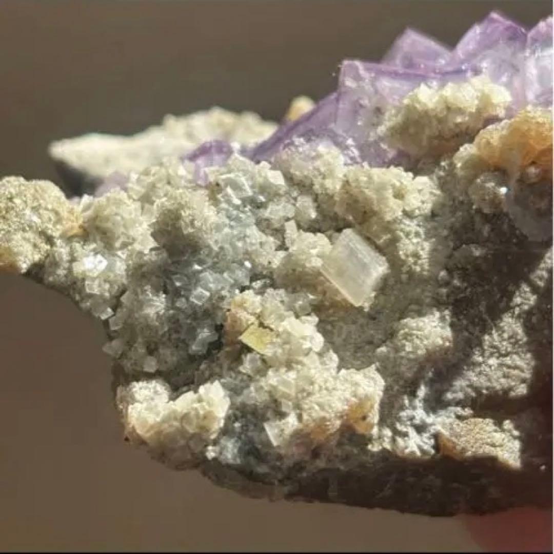 中国　ヤオガンシャン産　ブルー　パープル　フローライト　原石　鉱物標本