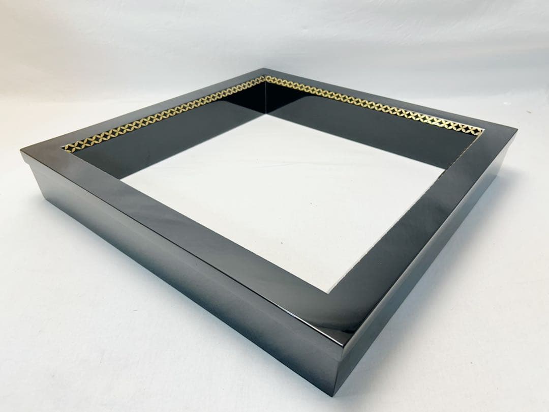 未使用 茶道具 村田宗覚造 木製黒真塗 七宝蒔絵 炉縁 共箱