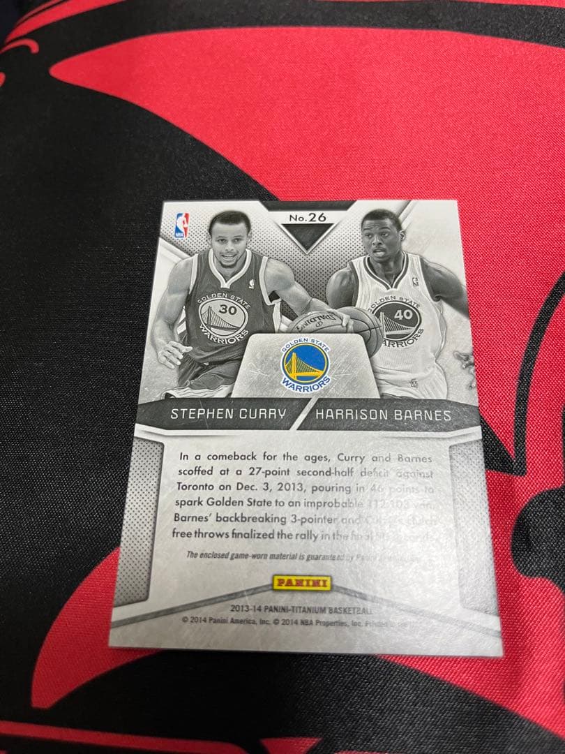 nbaカード ステフィンカリー、ハリソンバーンズジャージカード