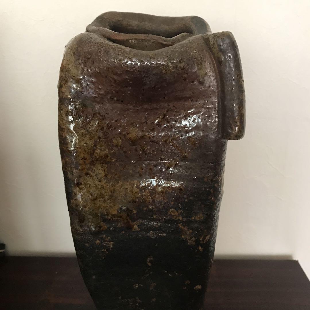 古備前耳付花入　江戸期　宗叡織