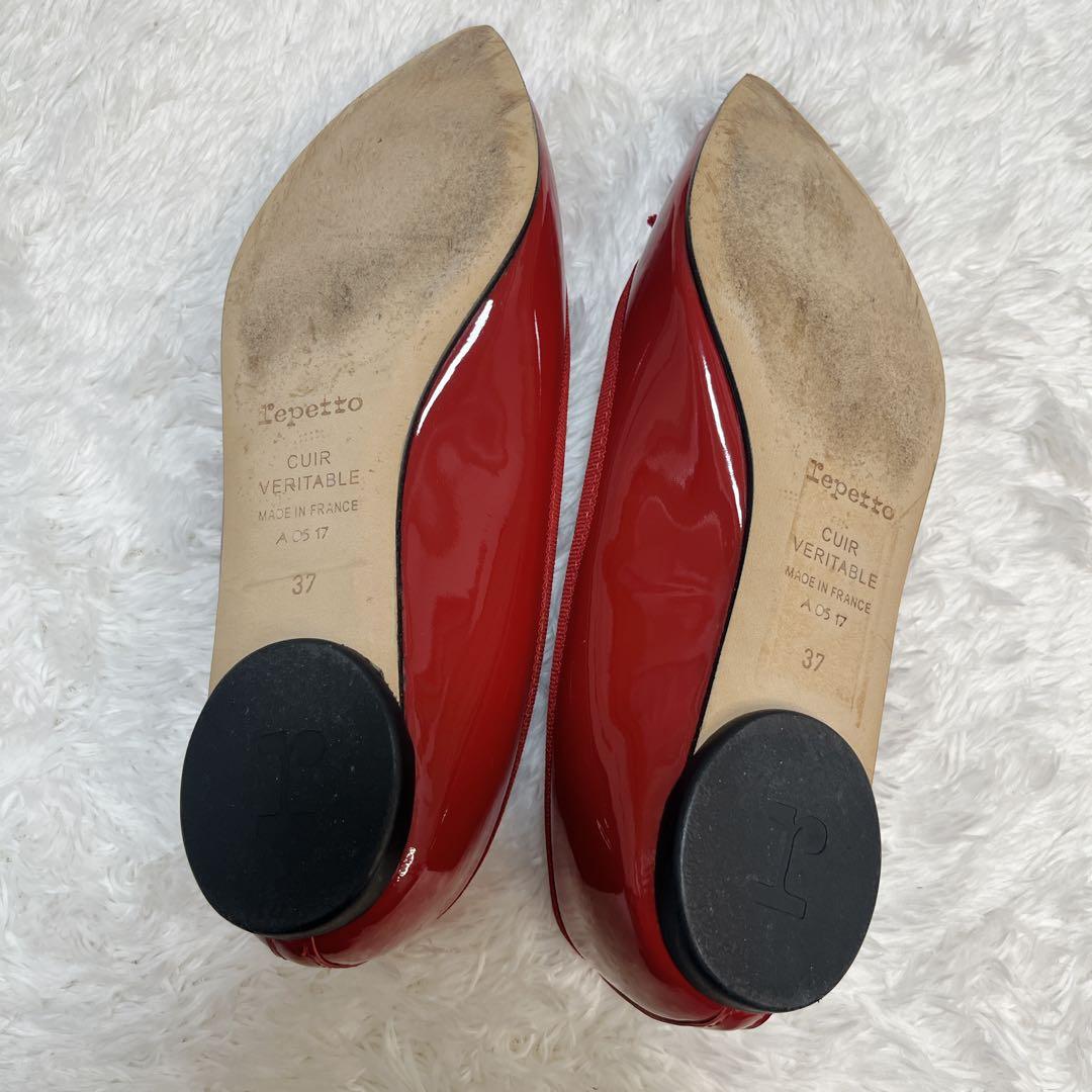 【美品】repetto レペット ブリジット バレエシューズ フラット 赤 23
