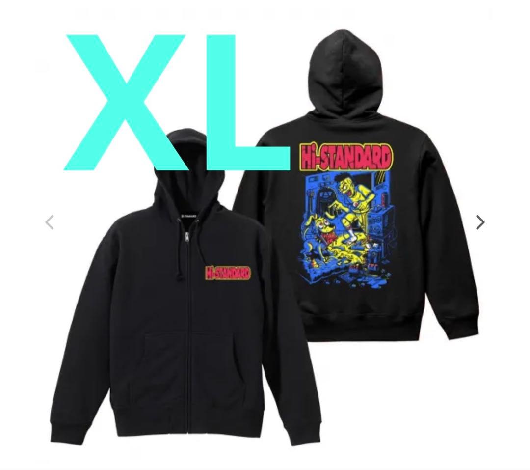 新品 Hi-STANDARD XL ジップアップパーカー 黒