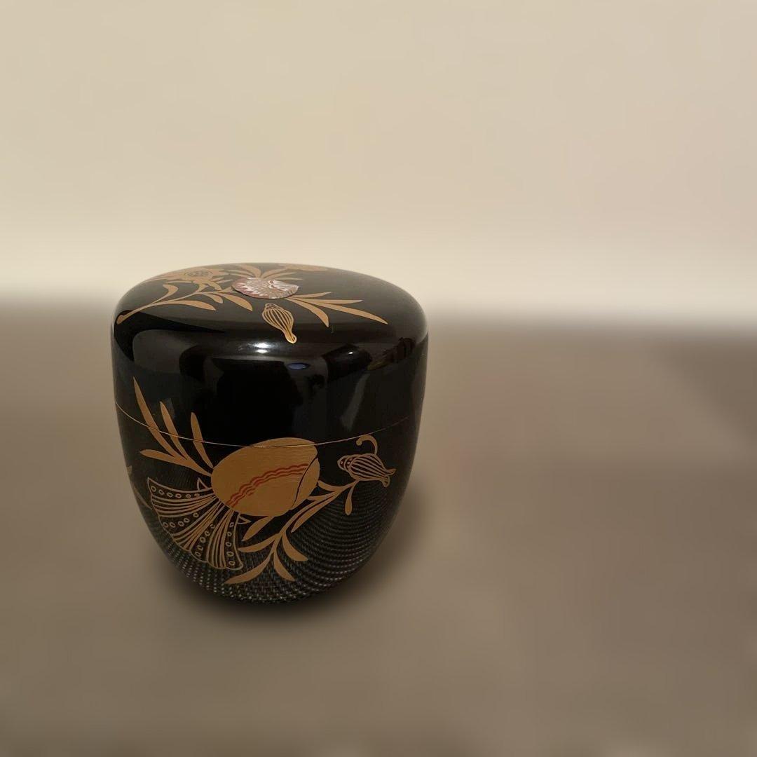 海松貝蒔絵　中棗　平安　鈴木光入