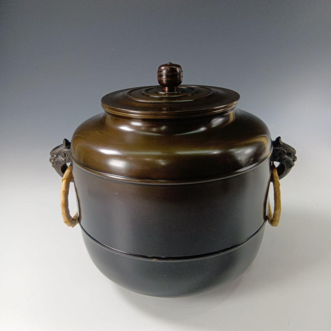 茶道具　美昭造　唐銅製　皆具一式